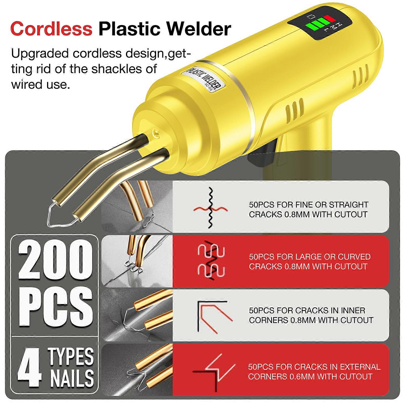Plastic welding kit 200W cordless with 400 hot staples