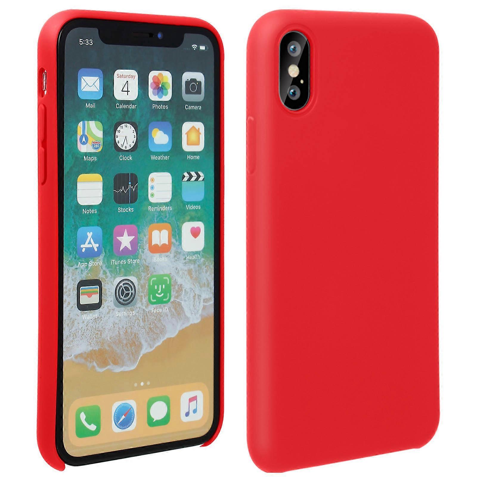 Capa Apple iPhone X Semirrígida Acabamento Soft Touch vermelho
