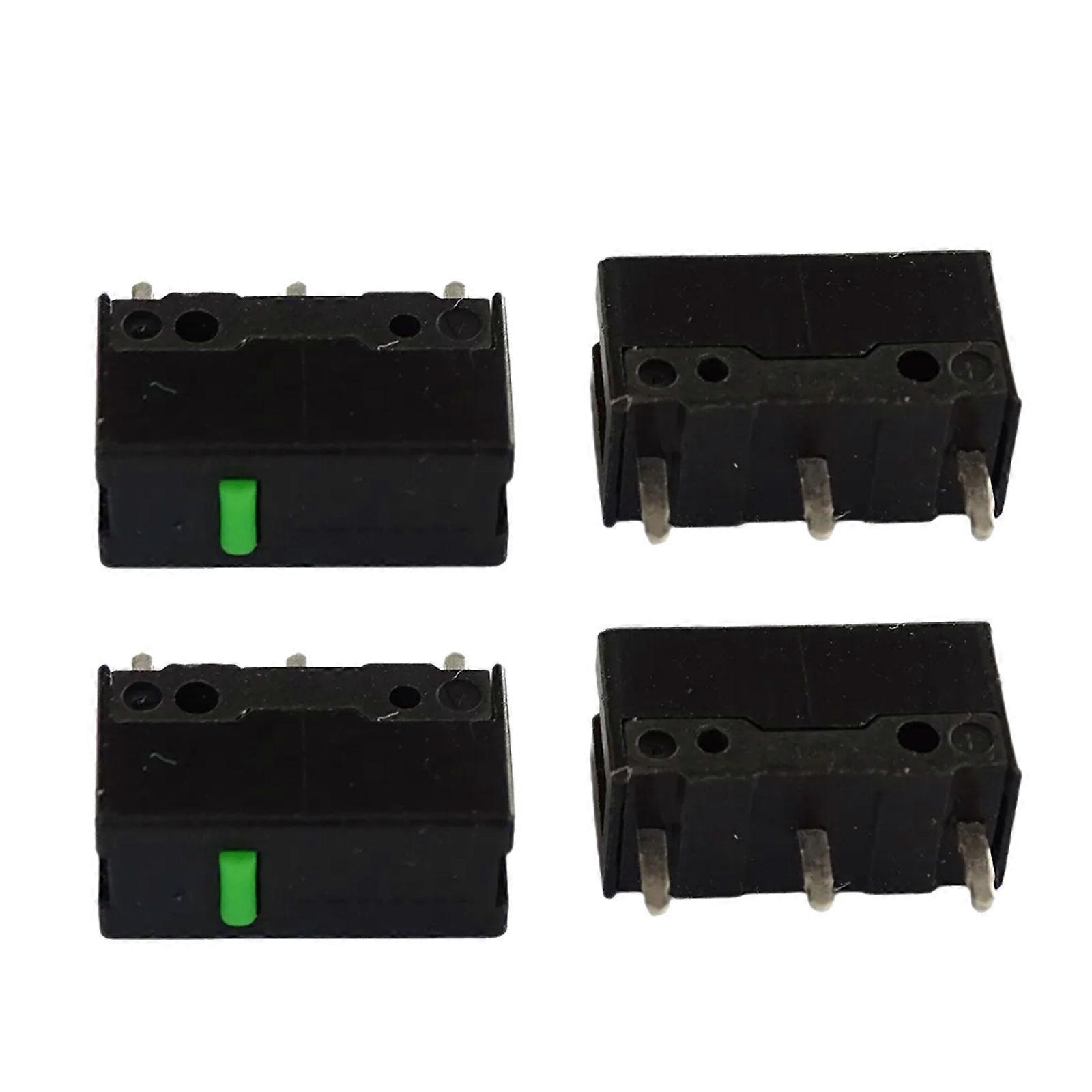 High Performances Green Dot Computer Mouse Microswitch 3Pin Structure 60 Million Operations Coppers Contacts Multicolor