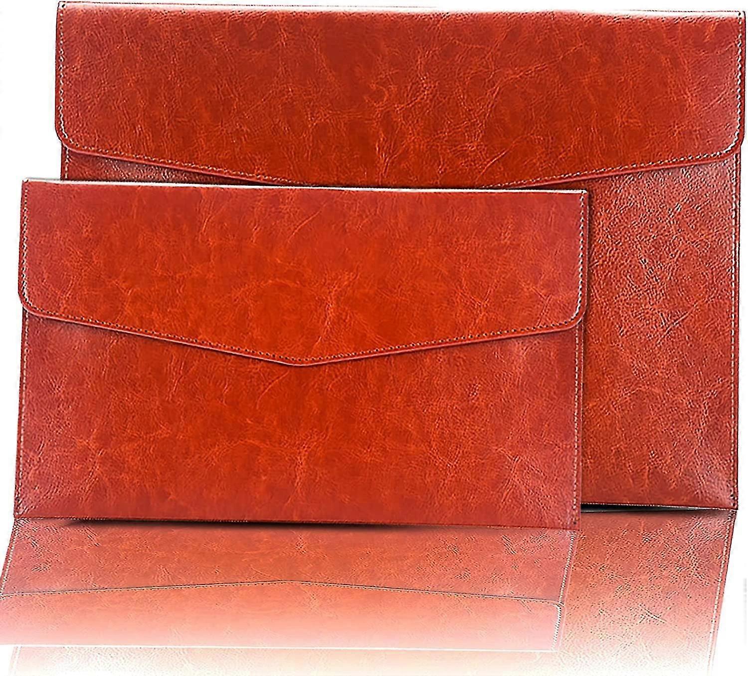Pu Leather A4 Pockets Set For A5 Documents, Wallet, Notes, Office Files, Stationery, Pencil Case @BUGU