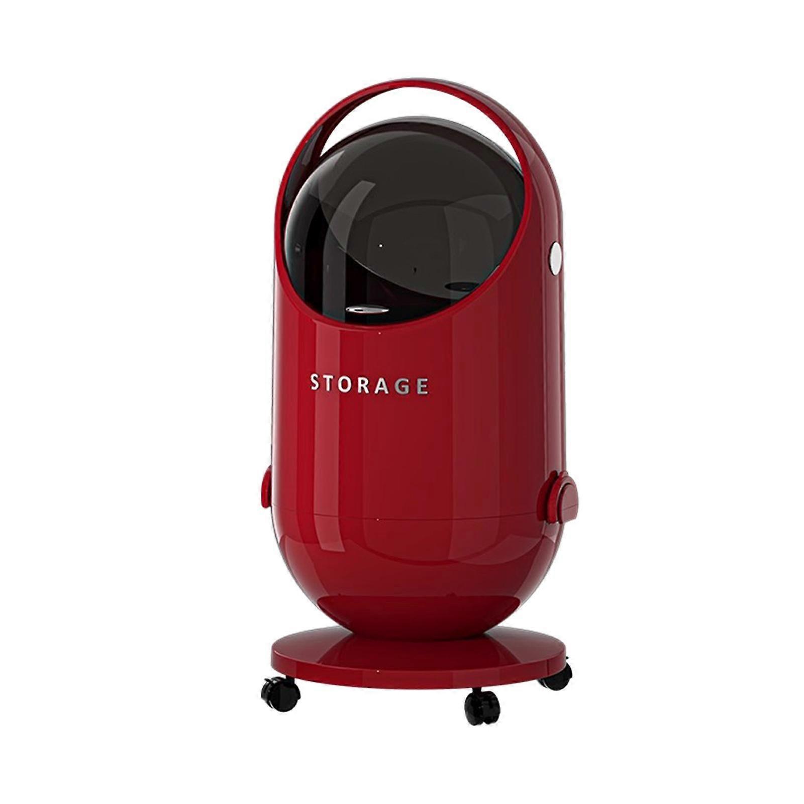 Trash Can with Wheels Rubbish Bucket Simplistic Garbage Container Household