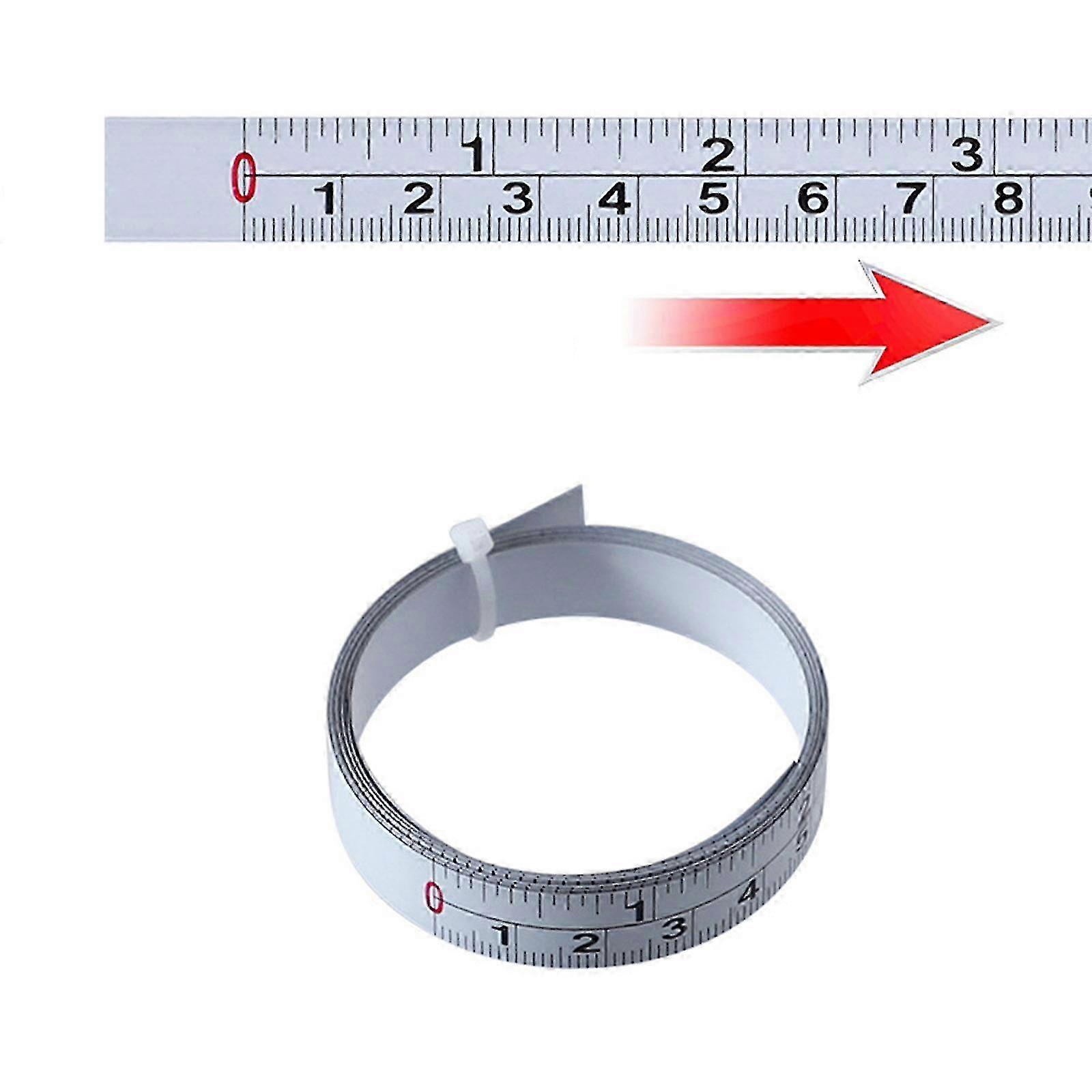 1m/2m Workbench Ruler Adhesive Tape Measure Inch & Metric Double Scale Rust-Proof Rule Self-Adhesive Measuring Tape