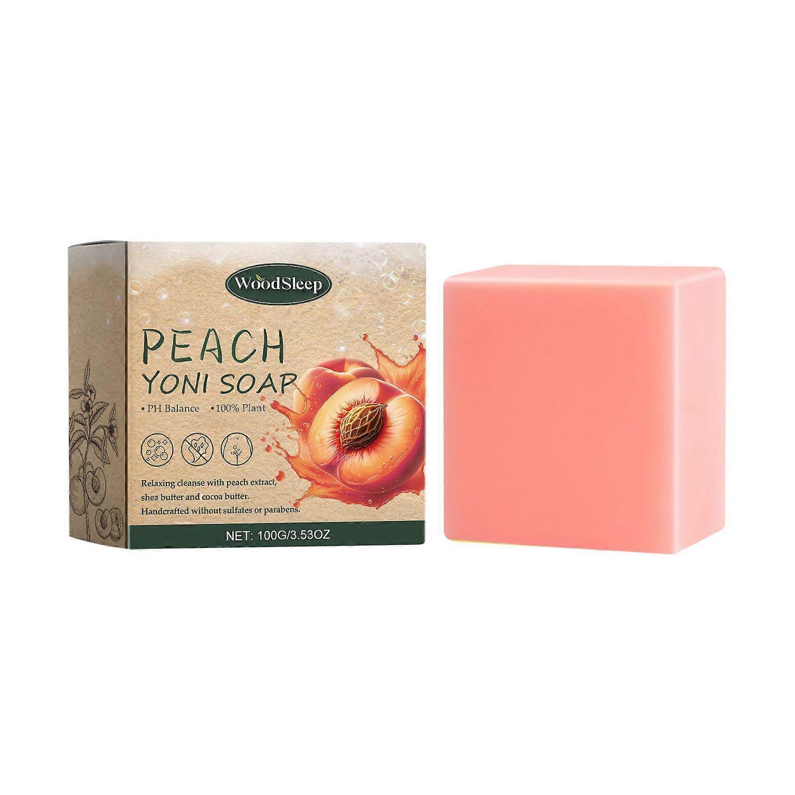 WoodSleep Natural Peach-Flavored Soap Is A Gentle, Deep Cleansing, Moisturizing And Delicate Body Bath Soap For Women