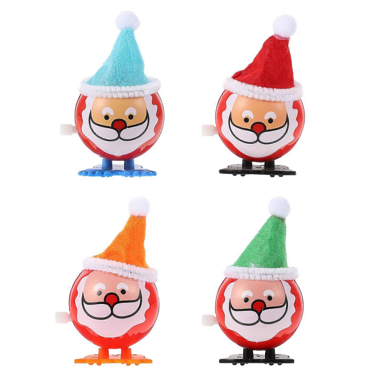 4PCS Xmas-themed Clockwork Plaything Children Wind-up Plaything Xmas Funny Toy