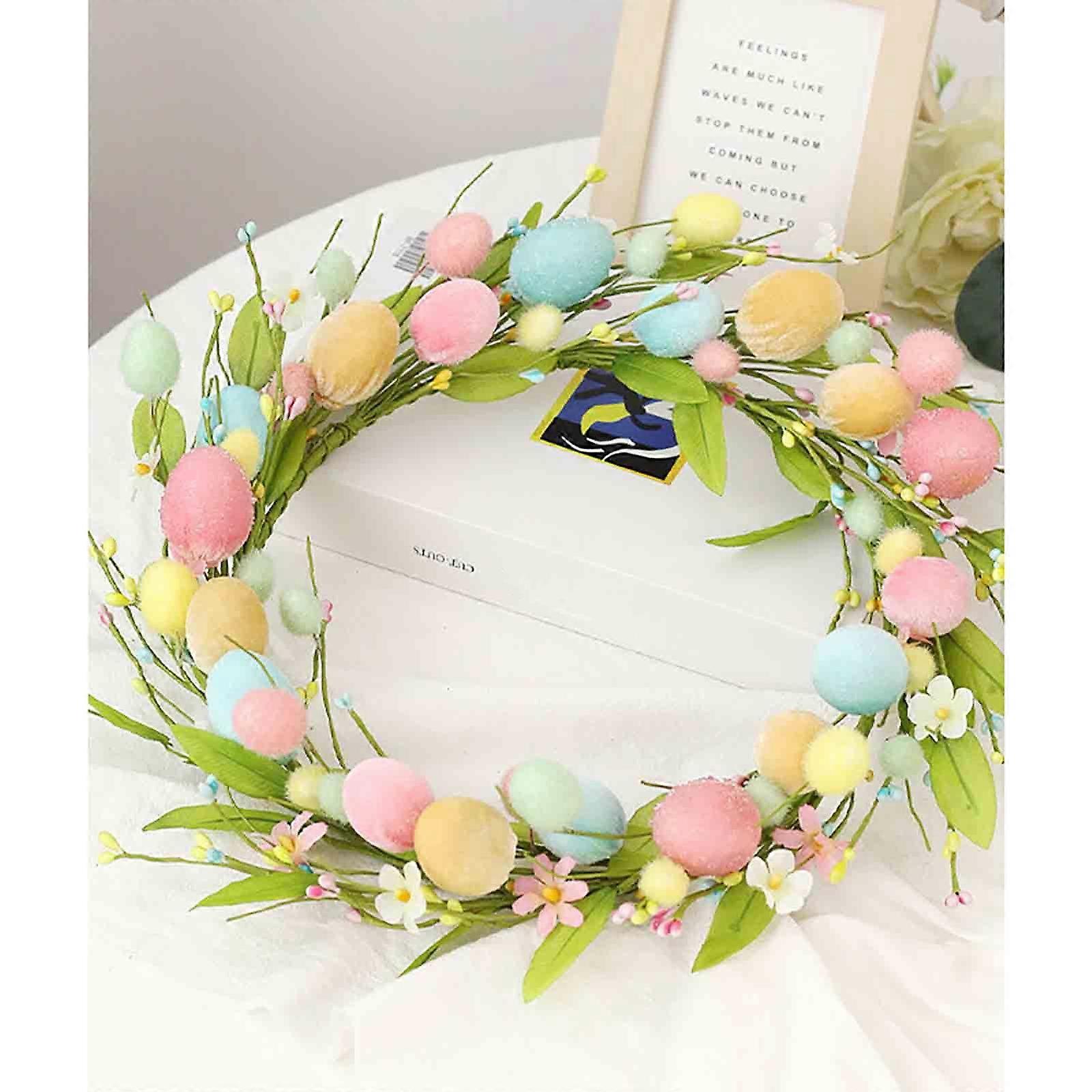 Zeceouar Clearance Items for Easter Easter Decorations Simulation Easter Wreath Home Party Hanging Ornaments Door Hanging