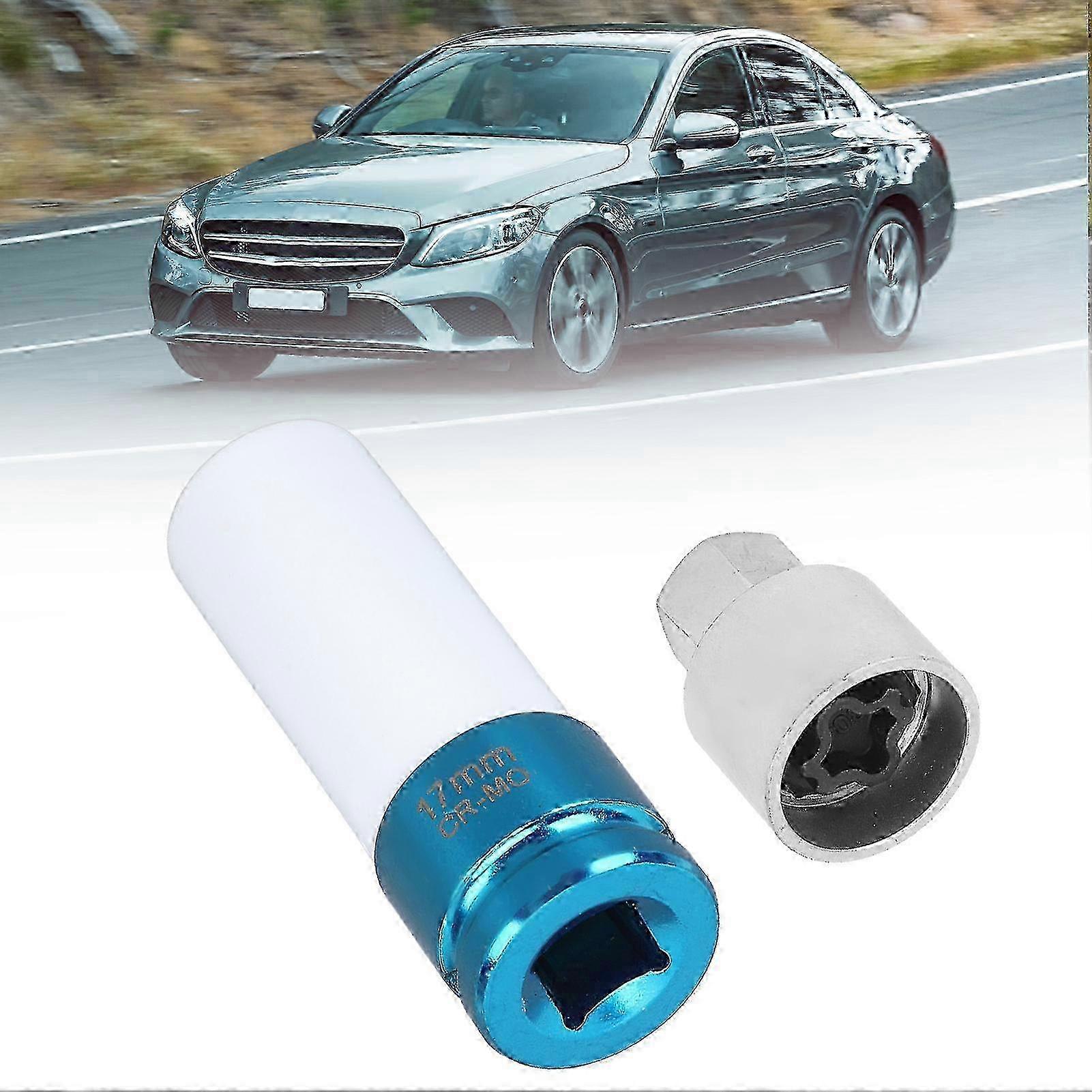 Wheel Bolt Lock Nut Key Anti Theft Lug Nut Screw Removal Wheel Locking Nut Key Replacement for Benz Number 304 With Sleeve