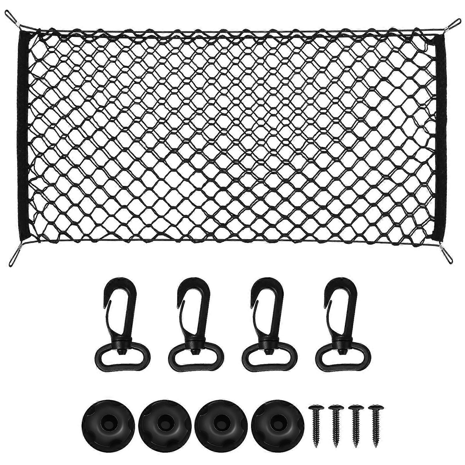Cargo Net Car Trunk Net for Securing Cargo with Stretchable Mesh