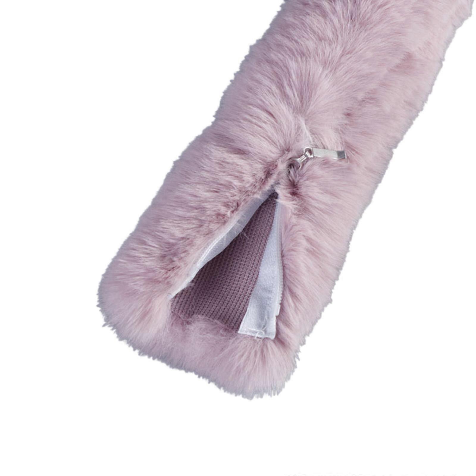 Soft Plush Handbag Strap Replacement Durable Polyester Adjustable Shoulder Strap For Women Men Daily Use  Pink leather