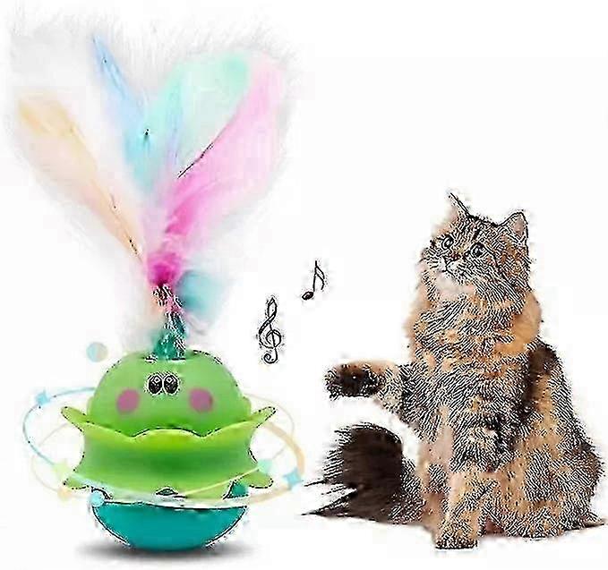 Cat Toy Monster, 2in1 Automatic Interactive Toy, Real Feathers rechargeable