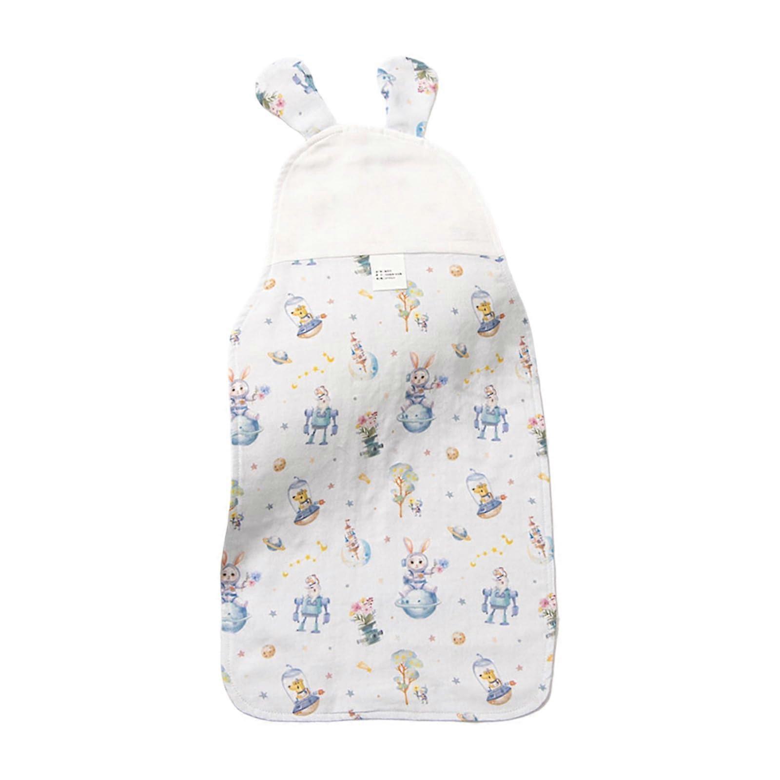 Baby Sweat Absorbent Backrest Towel with Cartoon Design for Toddlers and Infants 45x24cm