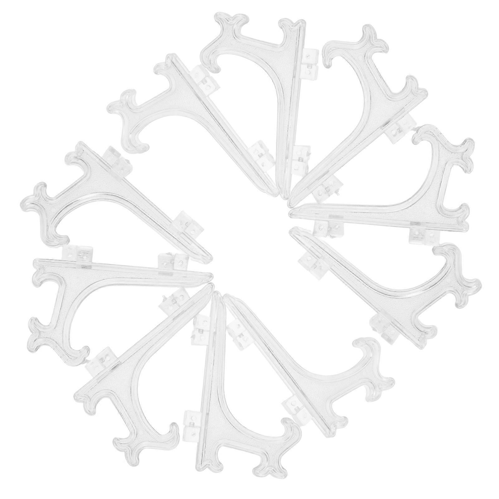 Mini Easel Picture Display Holder for Plates 50Pcs Transparent Plastic Stand