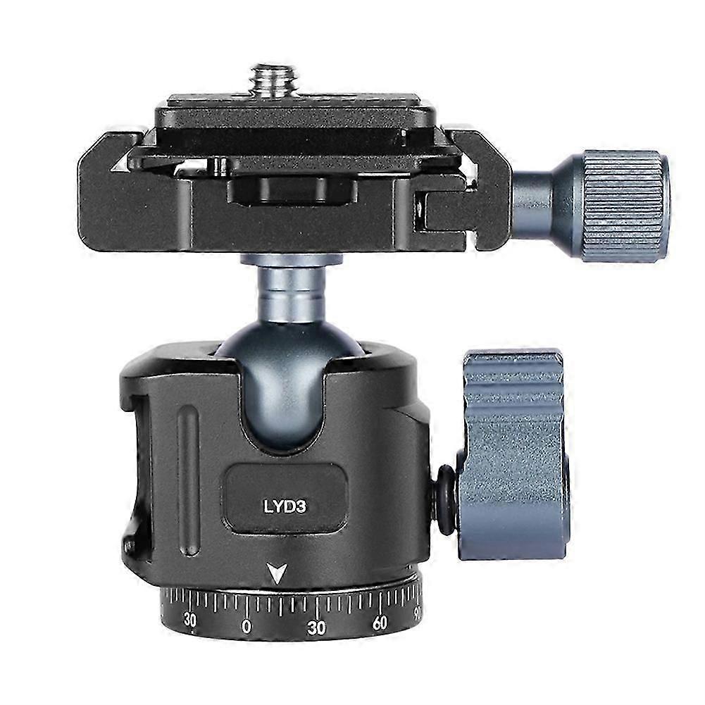 Universal Tripod Ball Pan-Tilt Quick Release 360 Ball Pan-Tilt W Arca +Cold Shoe Mount for DSLR Camera Tripod Monitor