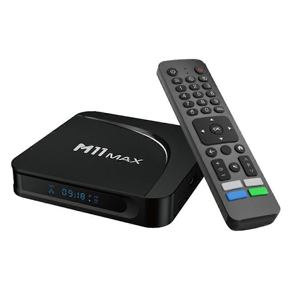 M11 Max Smart-TV Box Android 14 for Amlogic S905X5M 4K HD HDR10+AV1 Dual Band WiFi 6 AI-SR Media Player 4GB/32GB EU Plug