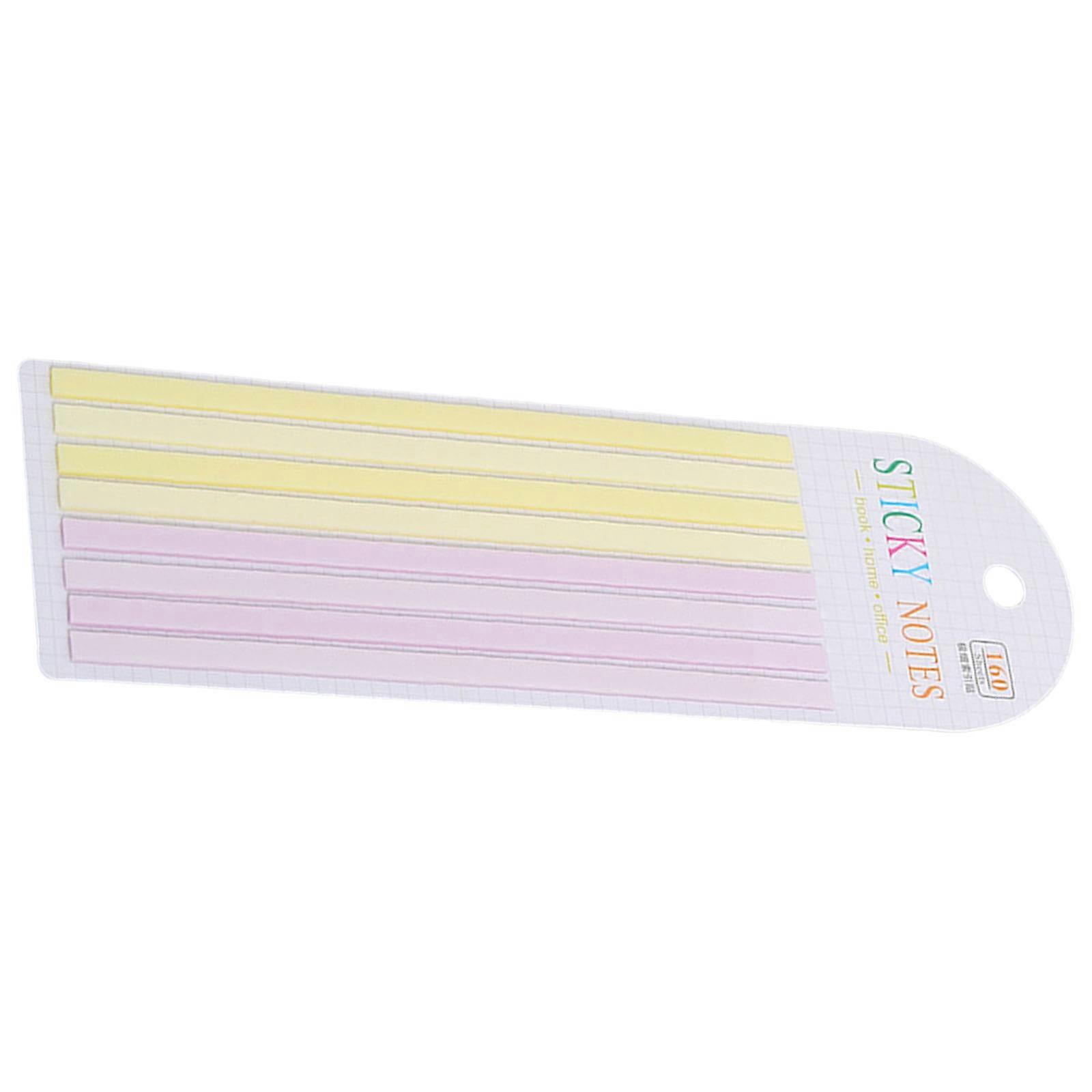 Stick Notes Index Tabs Page Markers, Long File Tabs Book Markers, Bright Color Page Index Sticker, Writeable Labels  Yellow pink