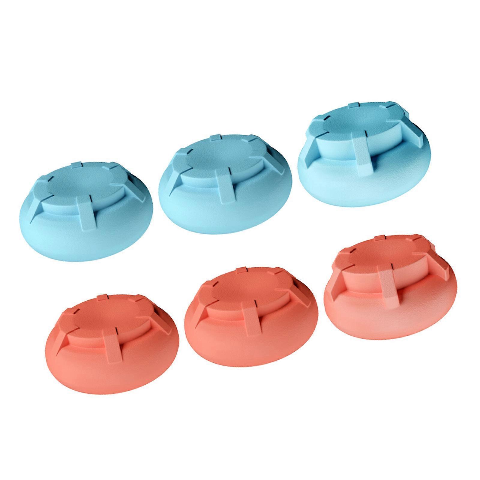 6 Piece Silicone Joystick Protectors Cap Cover Set Double Height Design For NS2 Controller Enhancing Grip And Durability  Blue and orange
