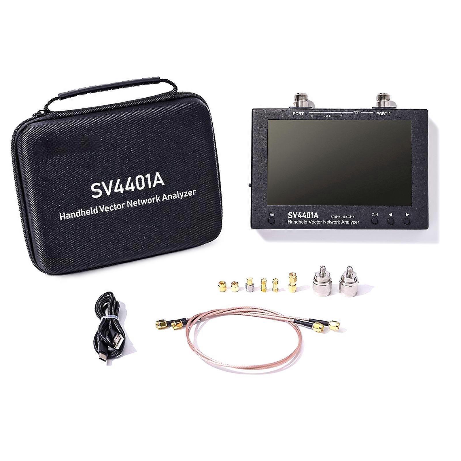 1 Set SV4401A Handheld Vector Networks Analyser 50KHz-4.4GHz 7-inch Large Screen 100dB Dynamic NanoVNA Antenna Analyser Multicolor