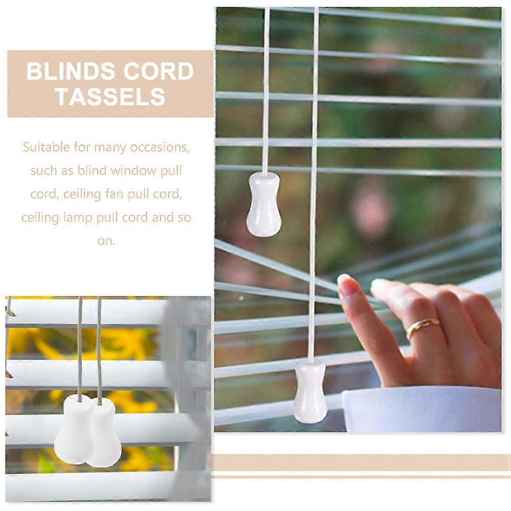 16pcs Blind Pull Cord Knobs Wood Cord Tassels Window Blinds Cord Tassels Hanging Pulls for Curtain