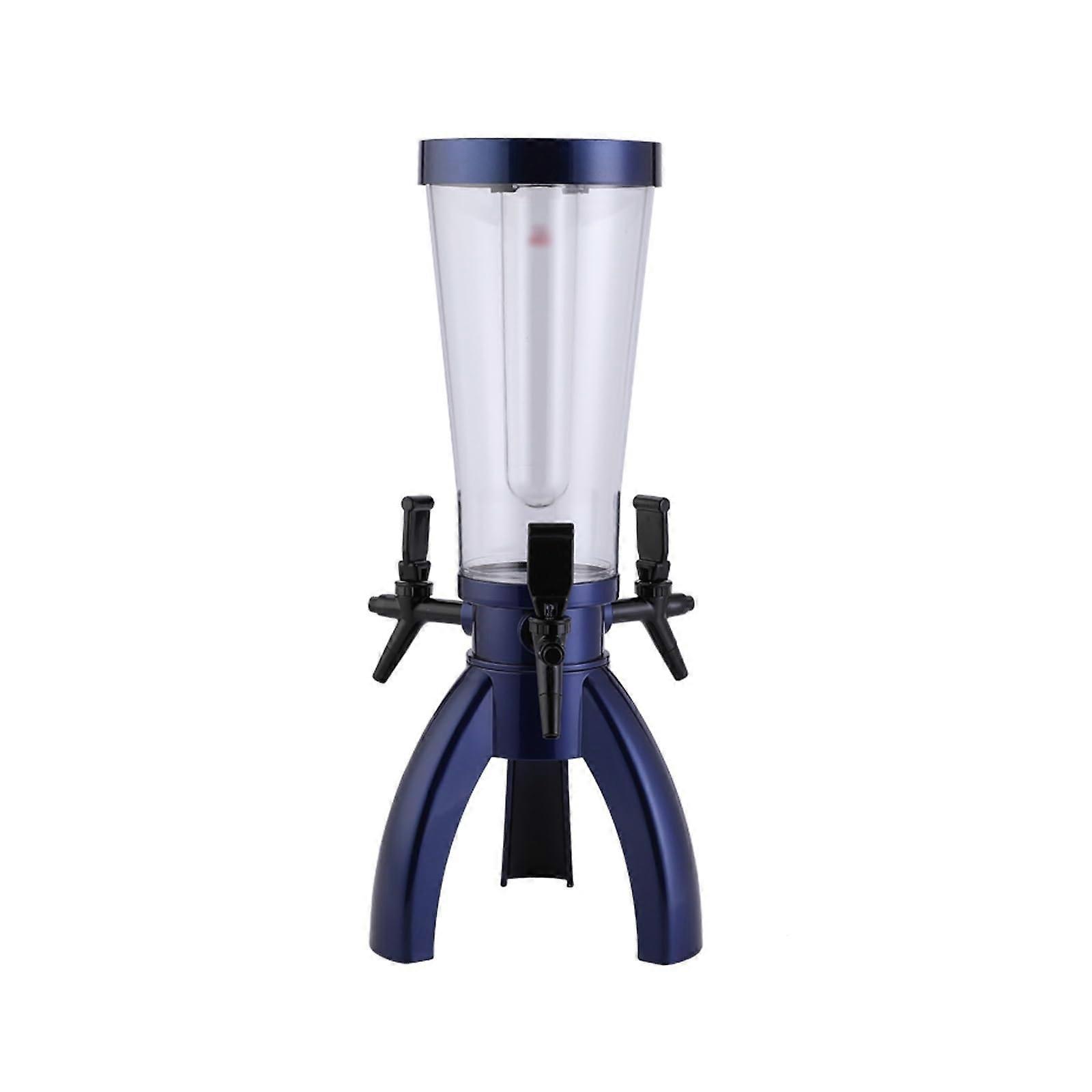 Beer Tower Dispenser 3L with Tap for Draft Beer, Wine or Cold Drinks, Bar Party Beverage Container (Small C)
