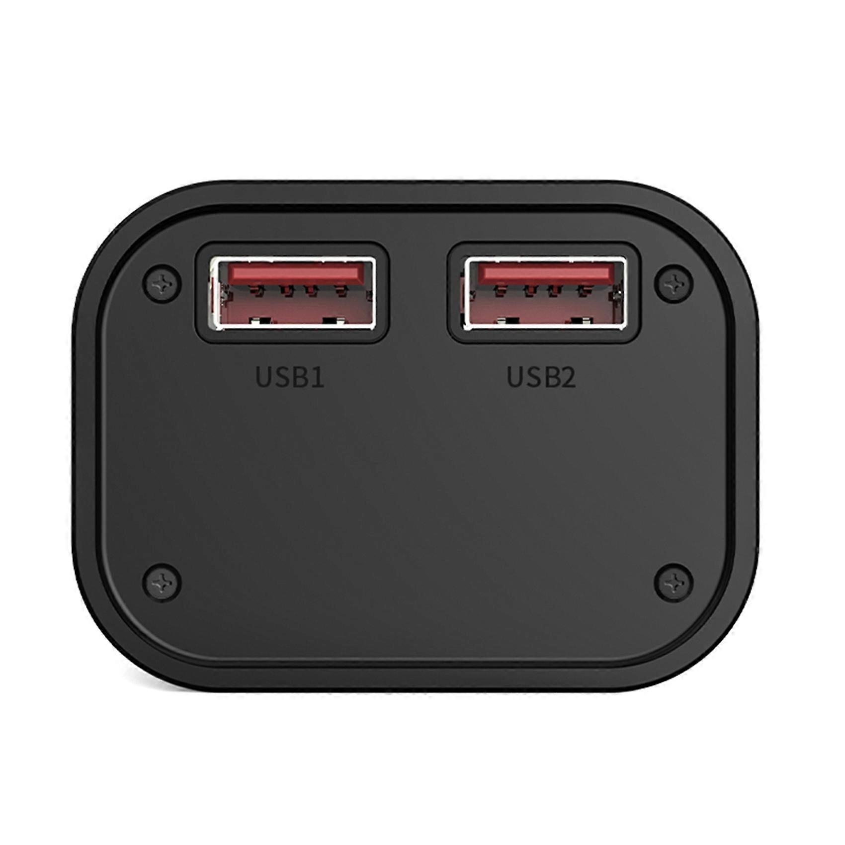 2X 21700 Battery Storage Box 4 Slots DIY Power Bank Box for 21700 Charger Dual USB Output TypeC Input Black