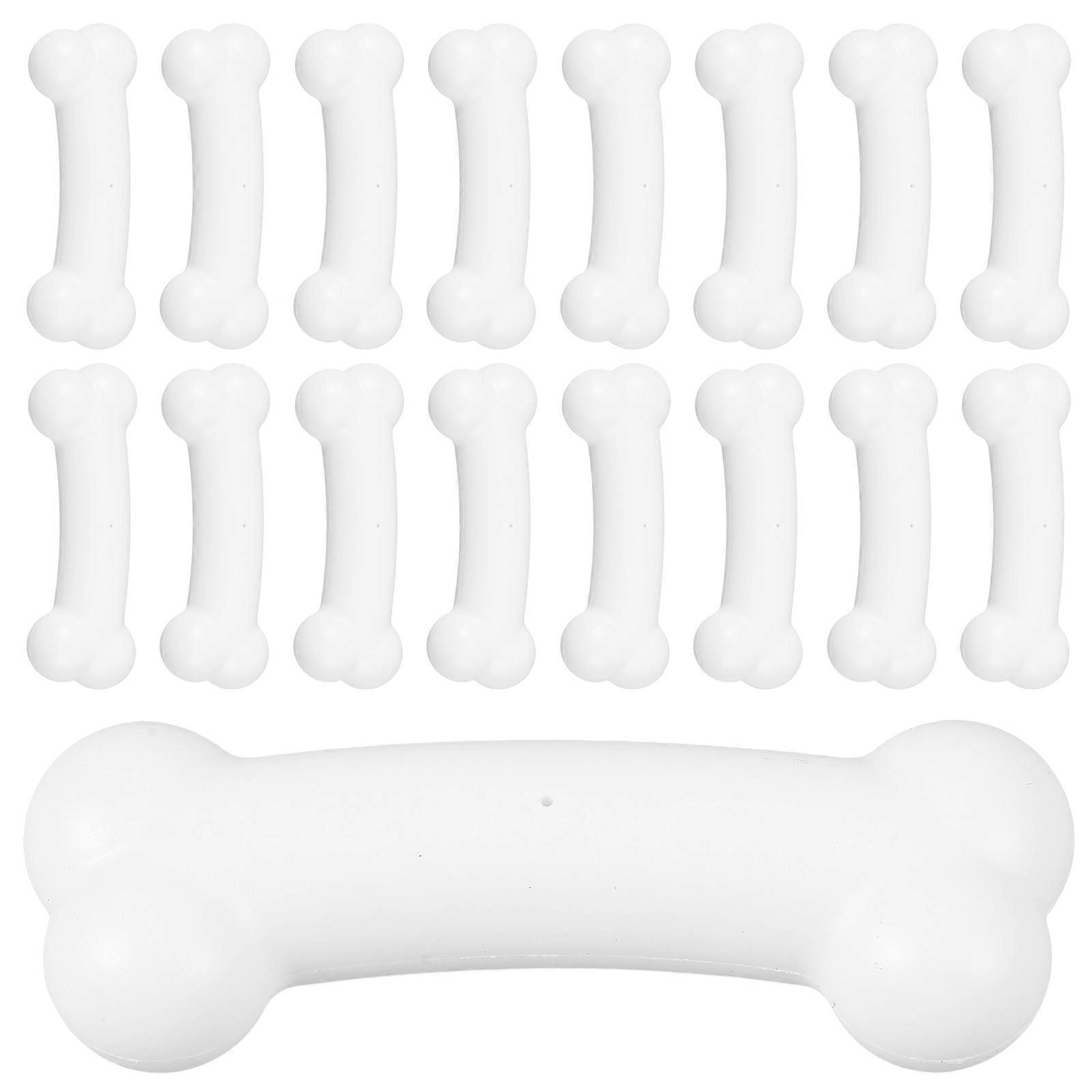 Halloween Simulation Bone Props Plastic Bones for Decor 50Pcs White Small Bones