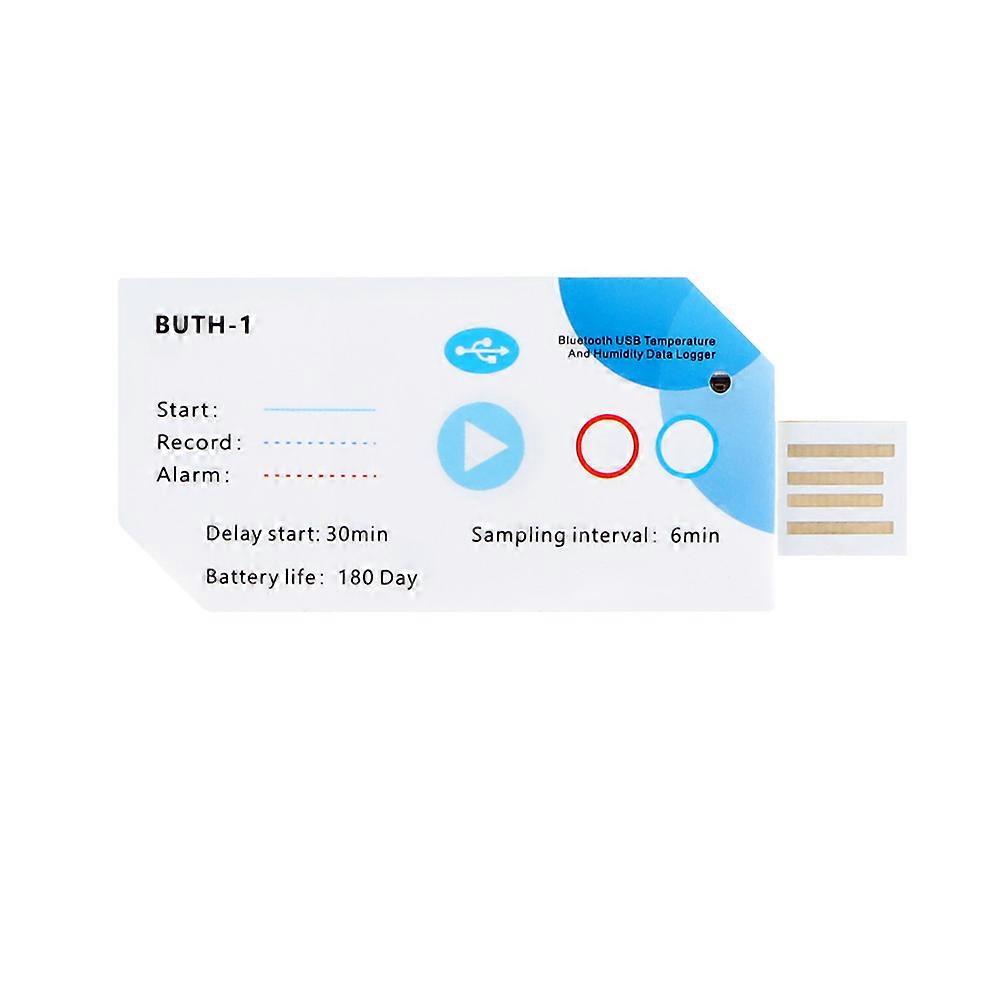 Bluetooth Temperature Humidity Data Logger USB Temperature Recorder Disposable RH TEMP Data Logger Recorder 32000 Data capacity
