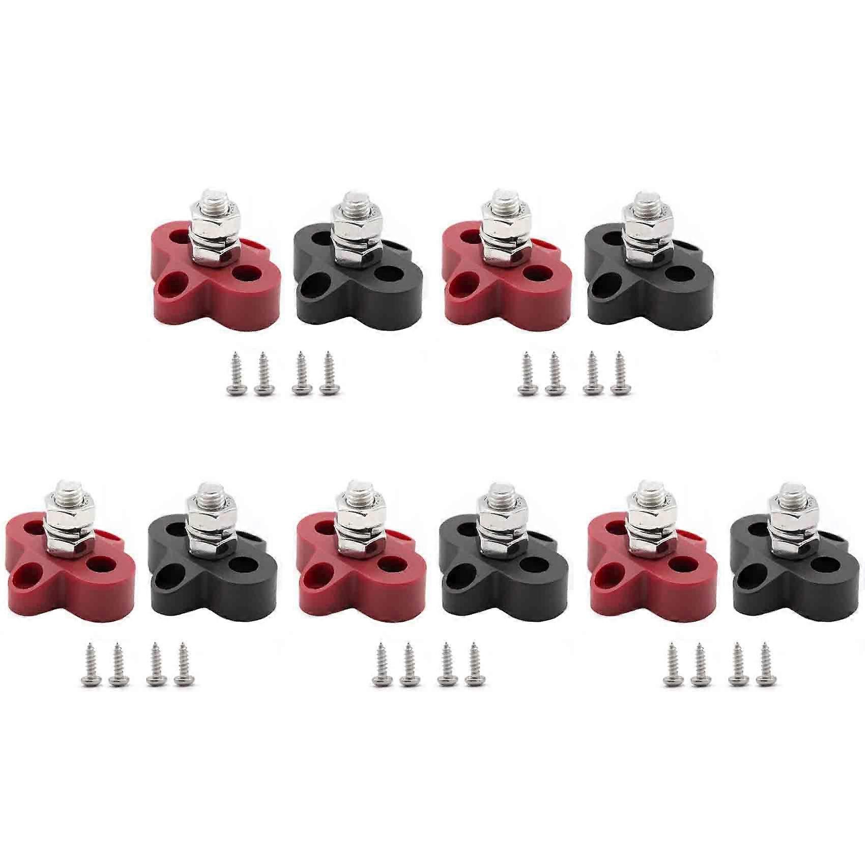 10Pcs 5/16 Inch DC 48V Busbar Power Terminal Block M8 Positive Negative Power Distribution Stud for RV Ship Boat