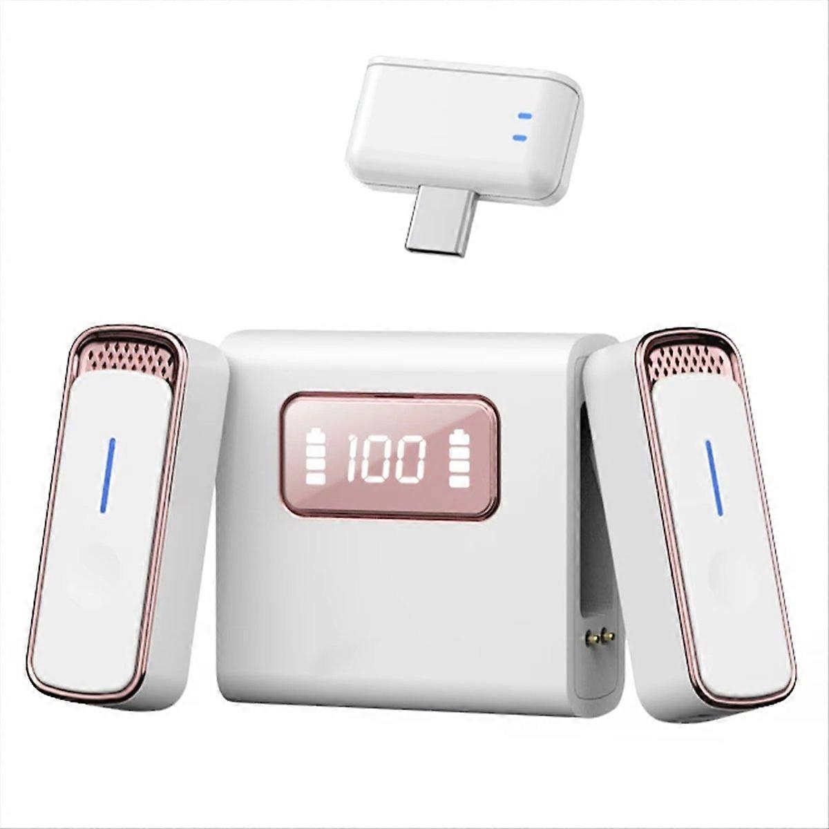 Wireless Microphone Gaming Live Broadcast Mic Noise Cancellation Portable Audio Video Recording for Android Camera PC