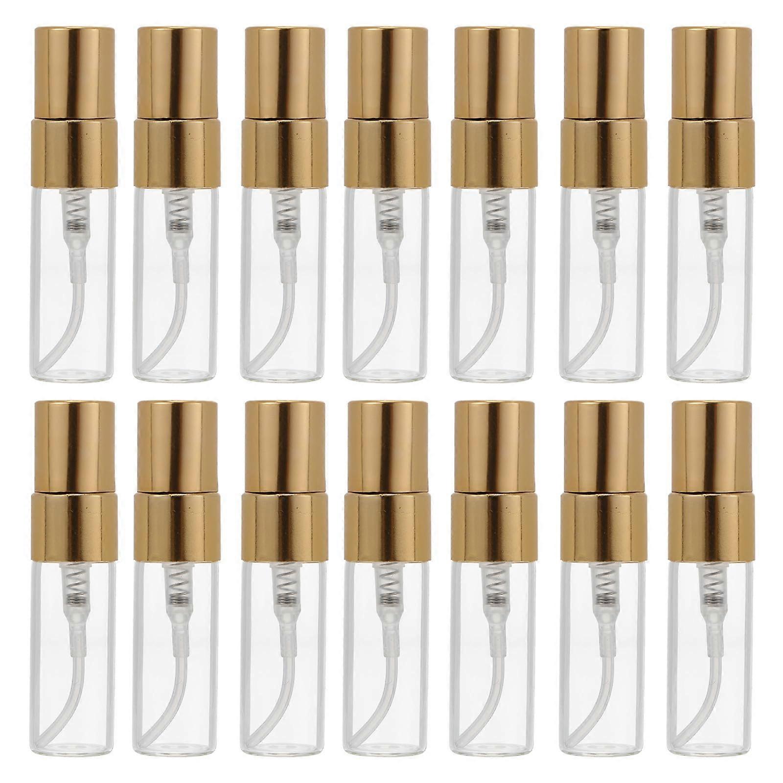 Mini Perfume Atomizer Set 3ml Glass Refillable Travel Spray Bottles with Fine Mist and Transparent View