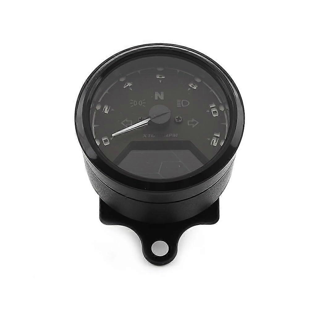 Motorcycle Digital Tachometer with Clear Display, Universal Speedometer Odometer Gauge for Bobber 24 Cylinders