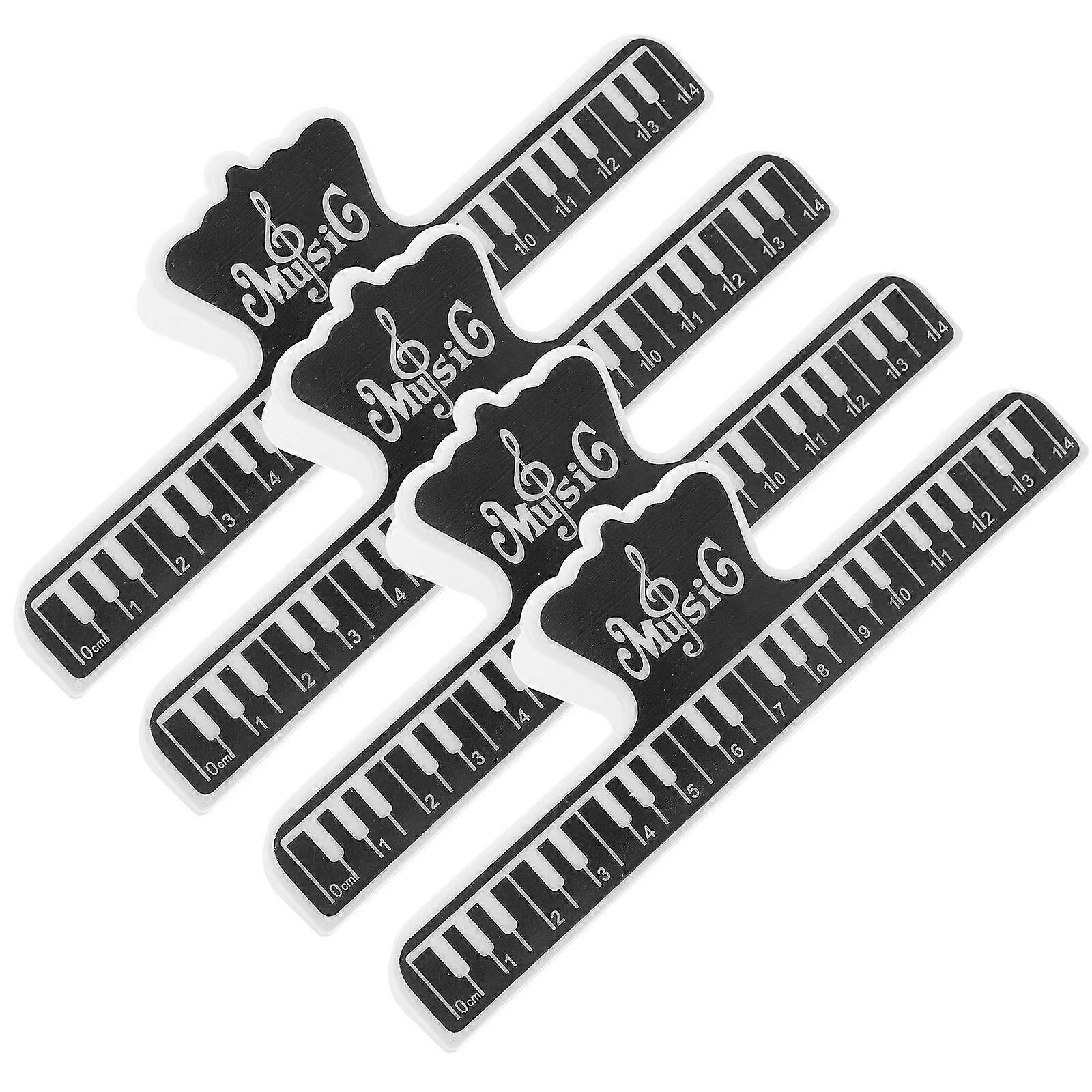 Piano Book Clip Music Page Holder Elegant Design ABS Material Versatile Use Practice 4Set