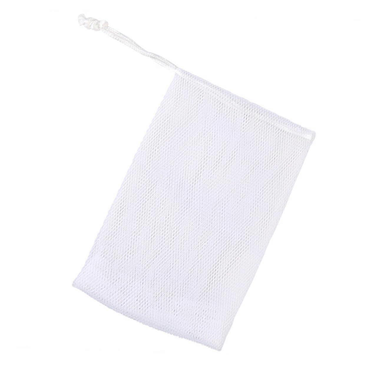 10pcs Soap Foaming Net Bags with Drawstring for Rich Lather and Quick Dry Mesh Bathroom Use