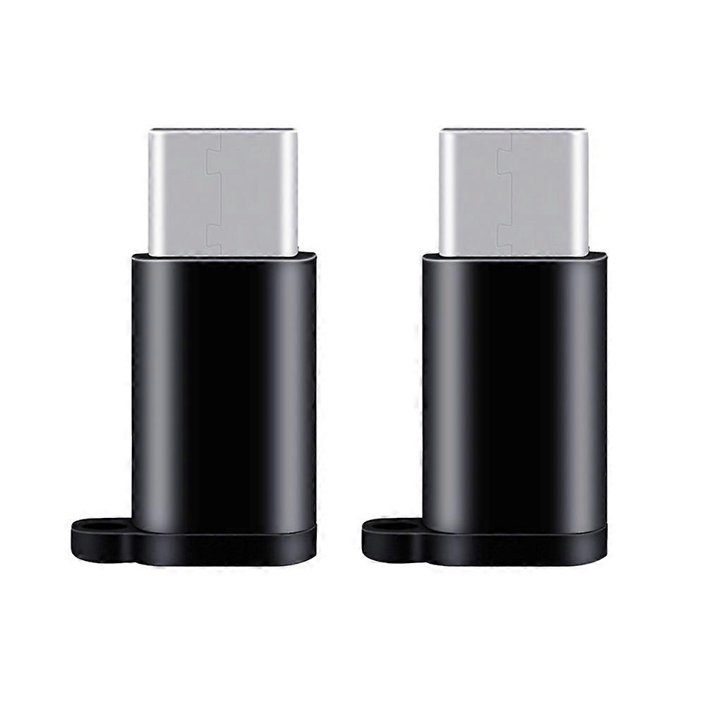 USB Type C Adapter Micro USB Female Connector for Charger Use Black