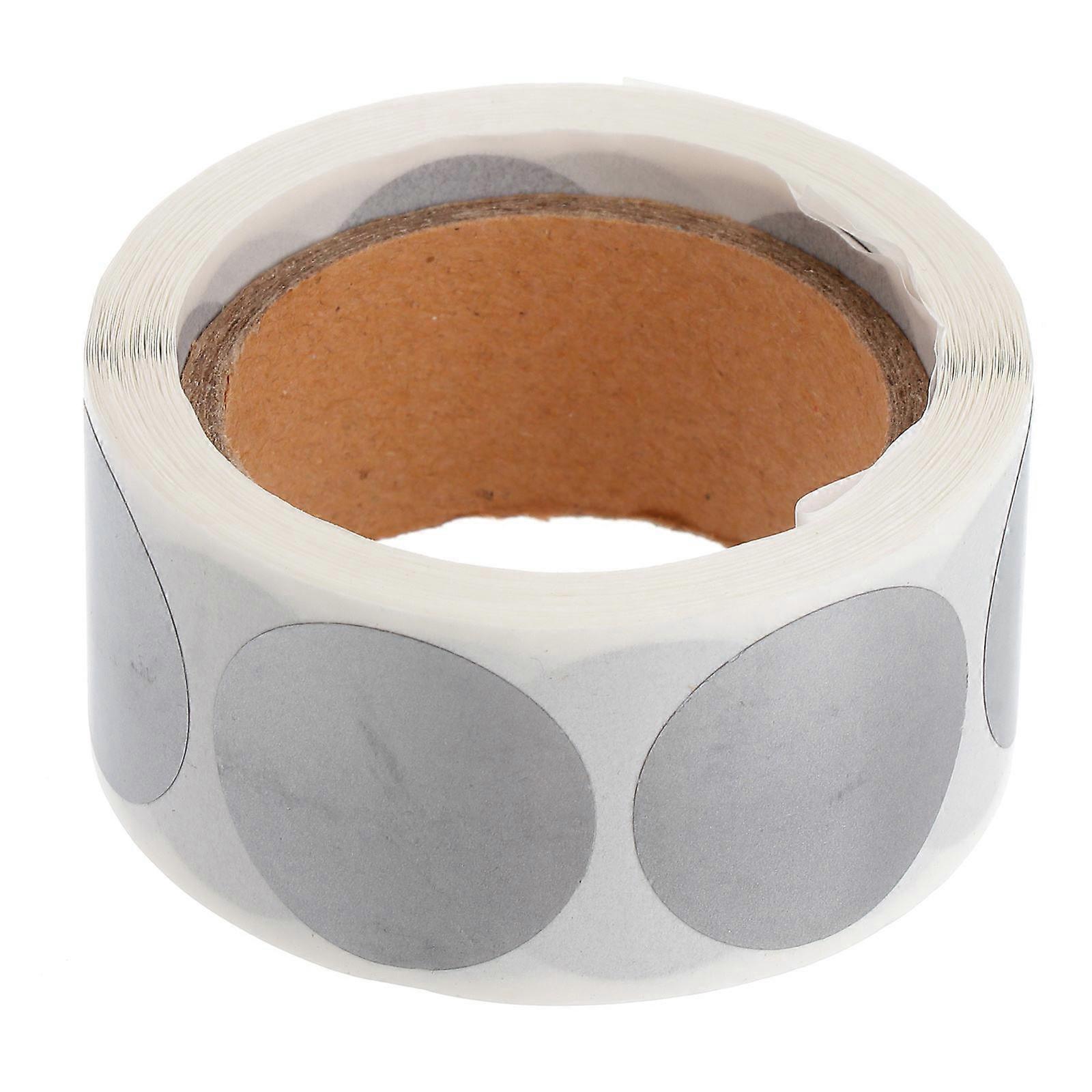Round Label Sticker for Decoration Silver DIY 3 Rolls 300Pcs