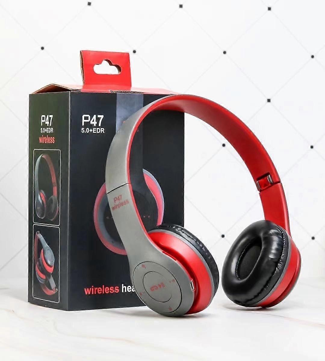 Wireless Bluetooth Headphones With Noise Cancelling Red