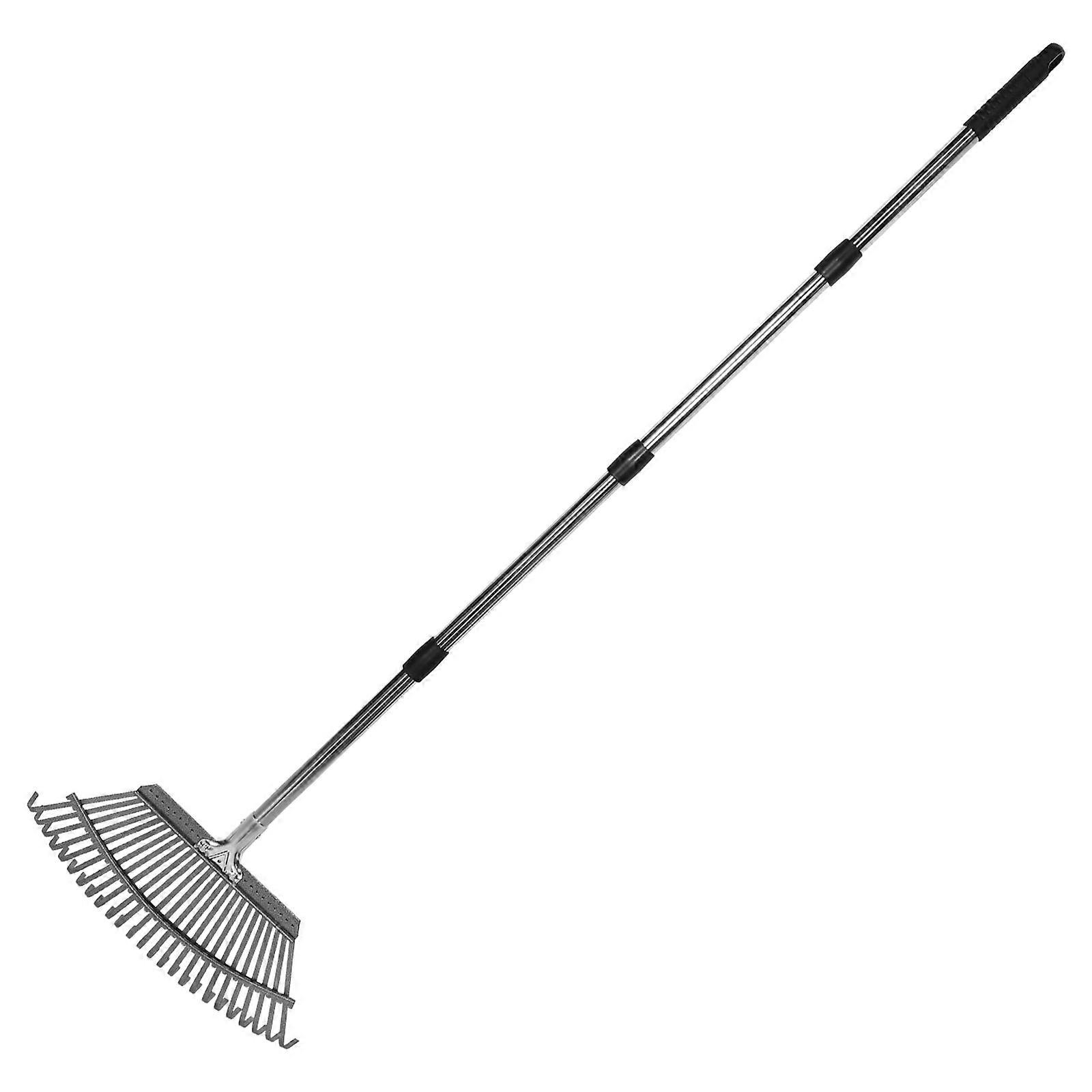 Durable 2Pcs Leaf Collection Garden Rake With Rectangular Shape Ideal For Gardening Tasks And Landscaping In Silver