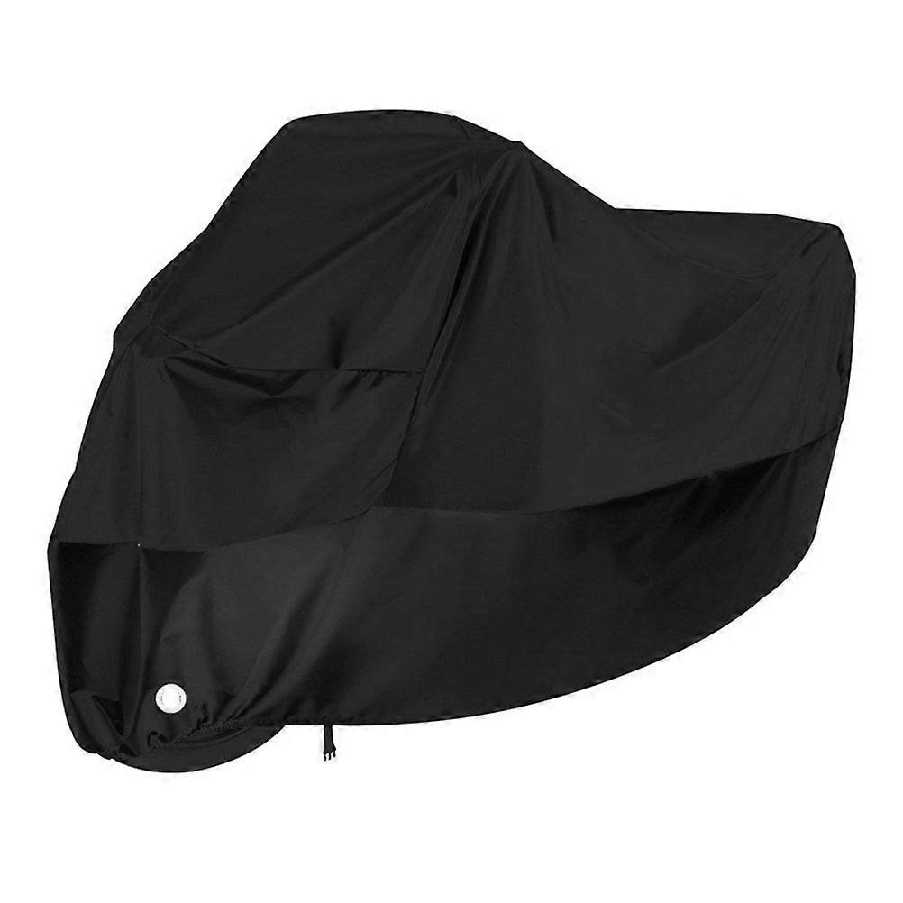 Protective Motorcycle Cover with Lockhole Waterproof Cover 2Pcs Black