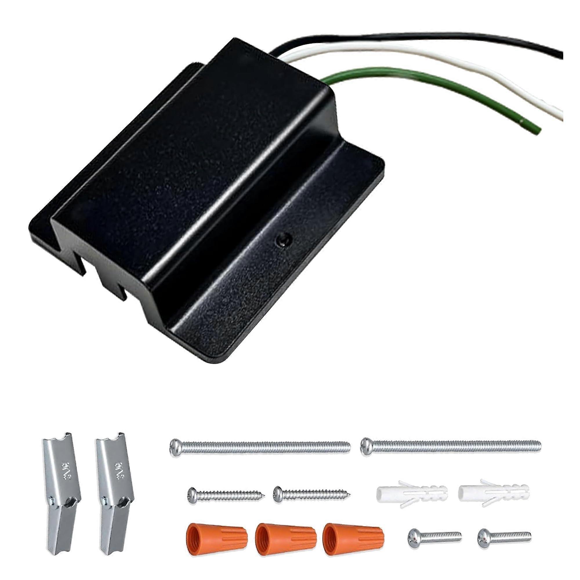 Black H Track Floating Canopy Connector with Pure Copper Contacts and Complete Install Kit