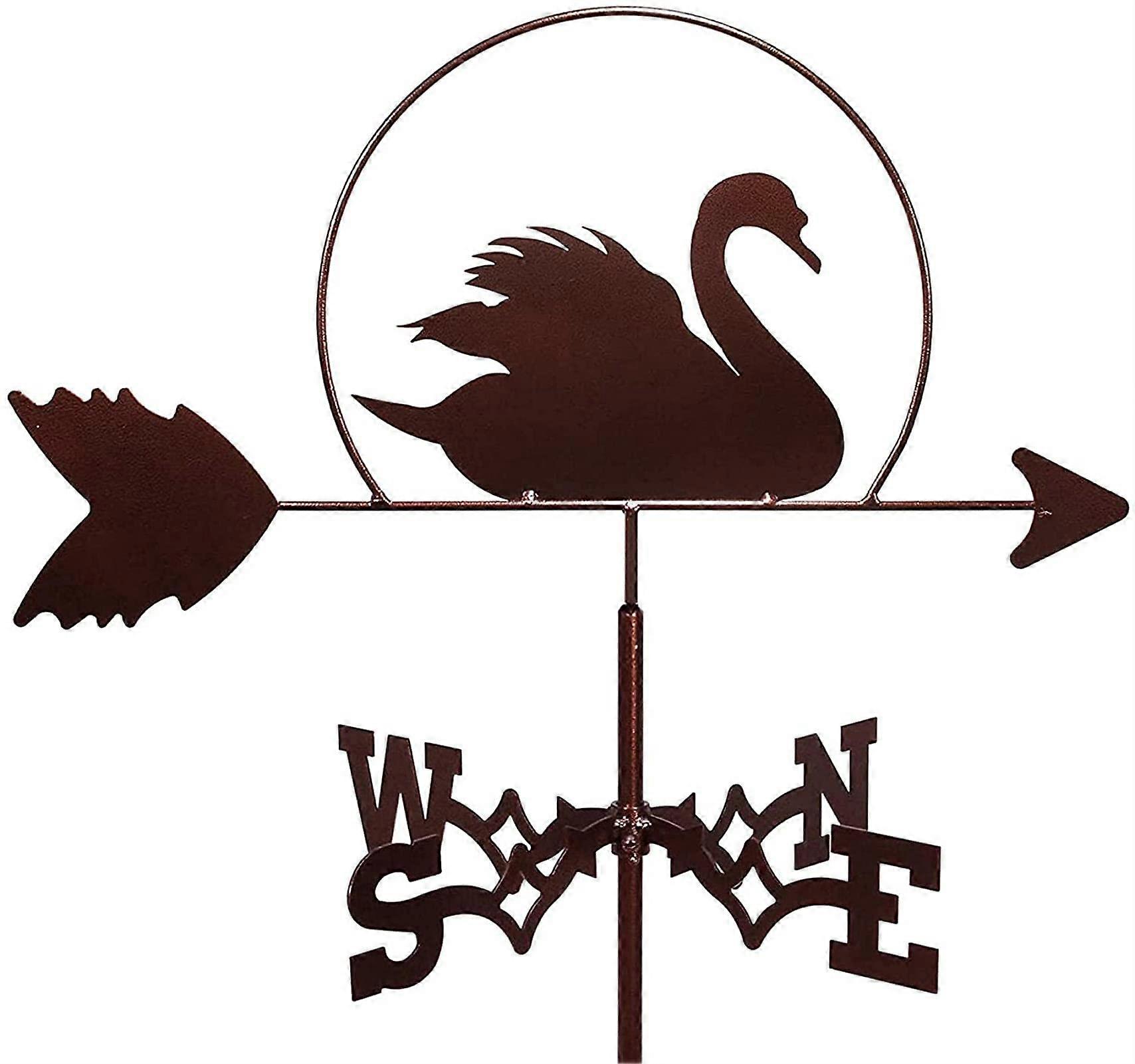 Stainless Steel Weather Vane Retro Wind Direction Indicator with Rustproof Coating for Garden Decor