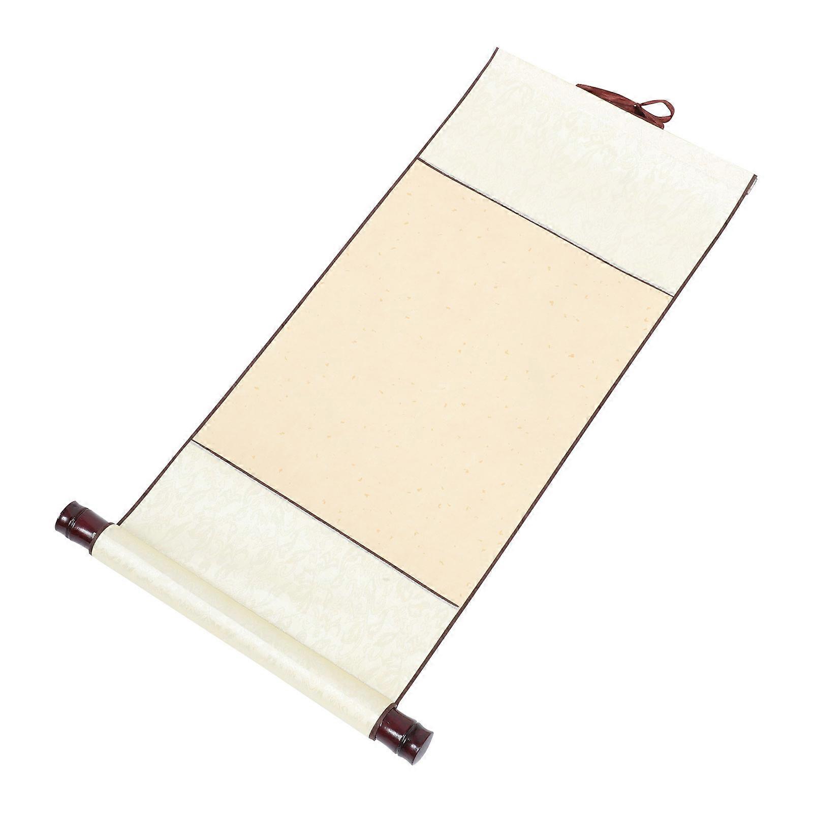 Calligraphy Scroll Chinese Paper for Painting Use Yellow Material