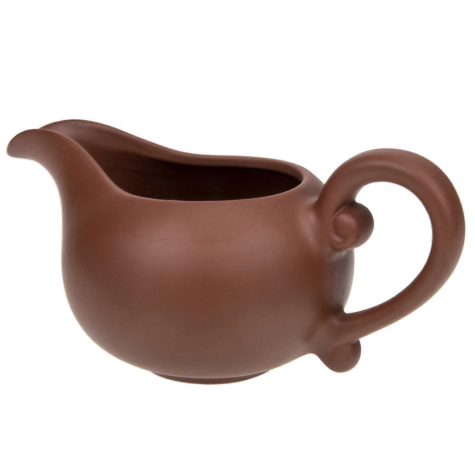 Chocolate Ceramic Milk Dispenser for Kitchen Use Creamer Jug