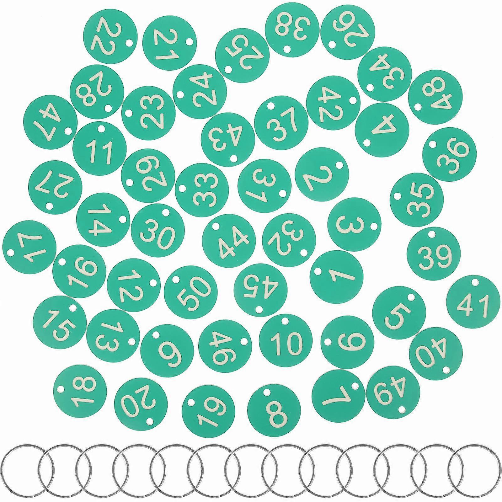 Round Number Tags Digital Number Tags for Identification Acrylic 50Sets