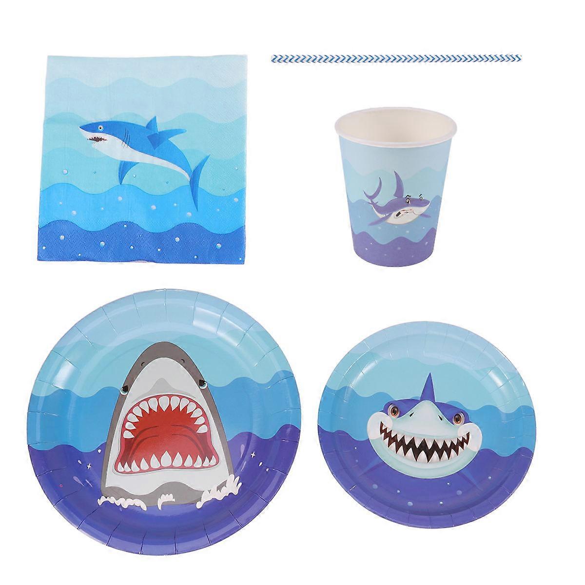 Paper Shark Theme Set 69Pcs for Party Occasions