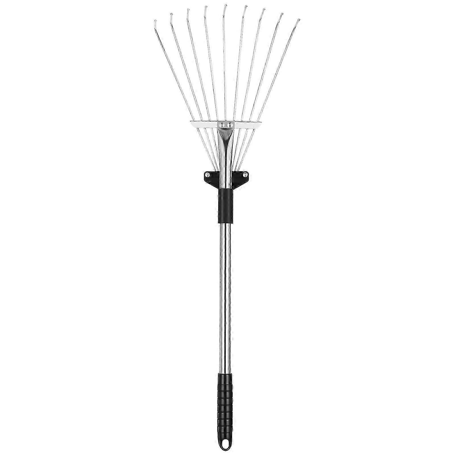 2026 Garden Rake Garden Leaf Rake Leaf Garden Leaf Rake, Adjustable Telescopic Folding Leaf Rake Expandable Metal