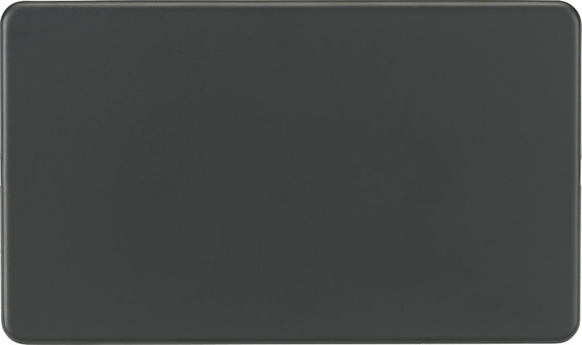 Screwless 2G Blanking Plate - Anthracite IP20