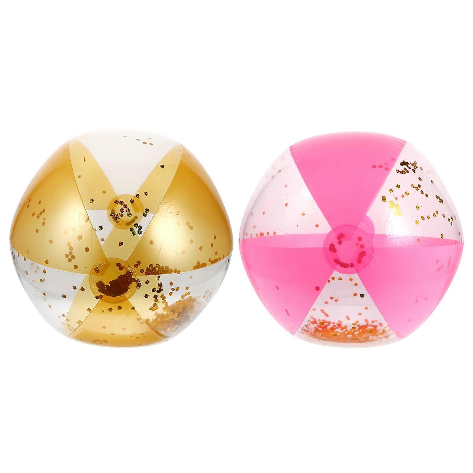 PVC Inflatable Beach Ball Fun Playing Toy for Kids 2Pcs Pack