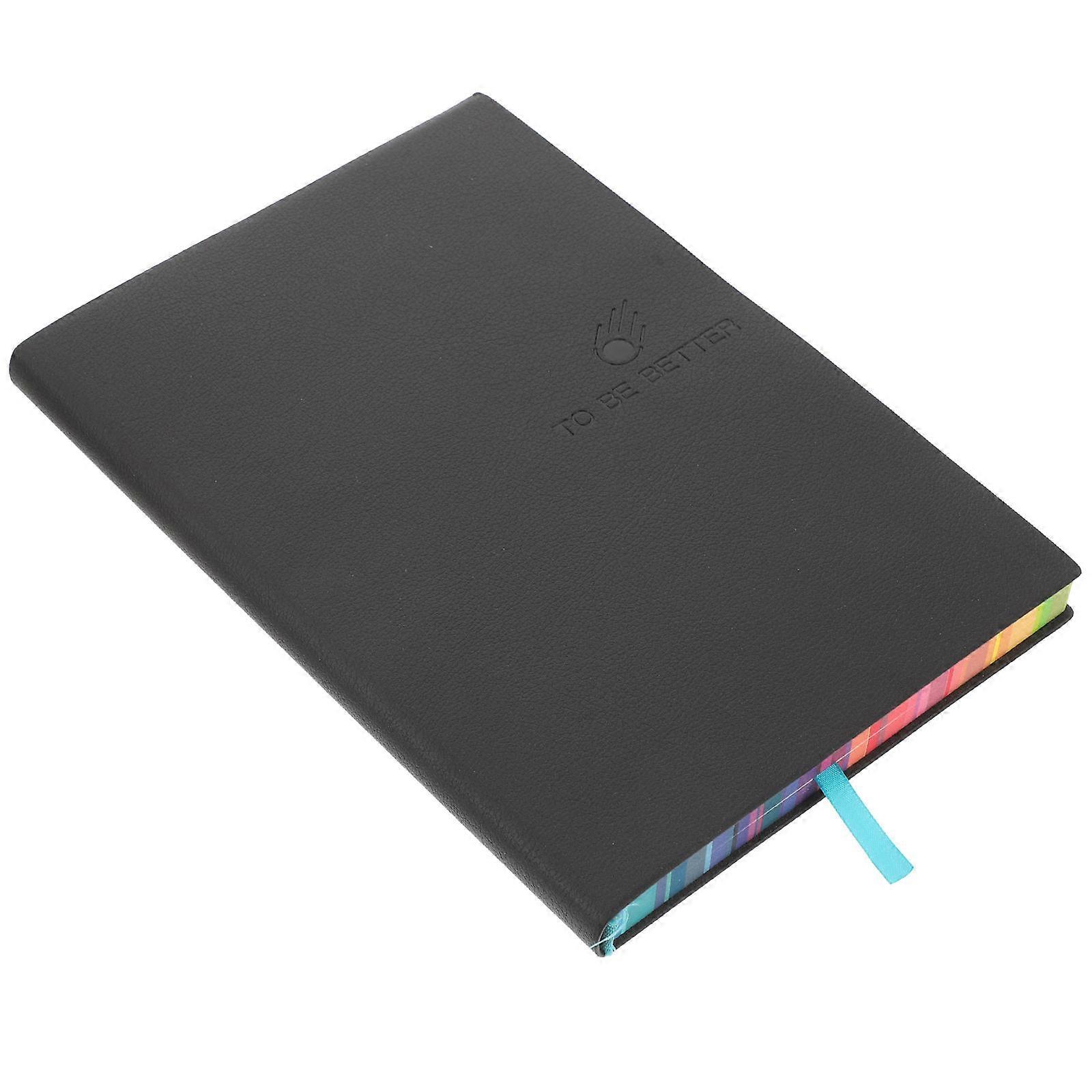 Pen Notebook Multi-Function Notepad for Office Black Artificial