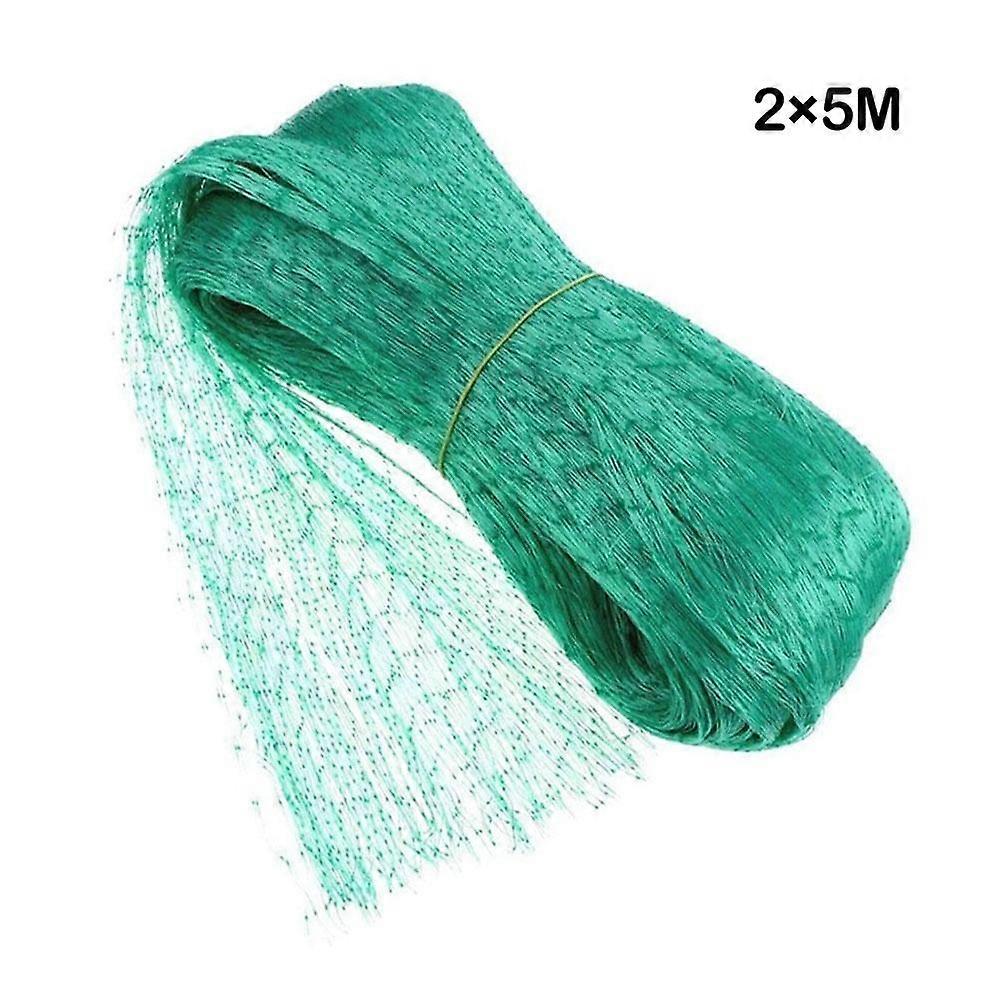 Filet de protection anti-oiseaux vert extensible et réutilisable pour plantes et fruits.