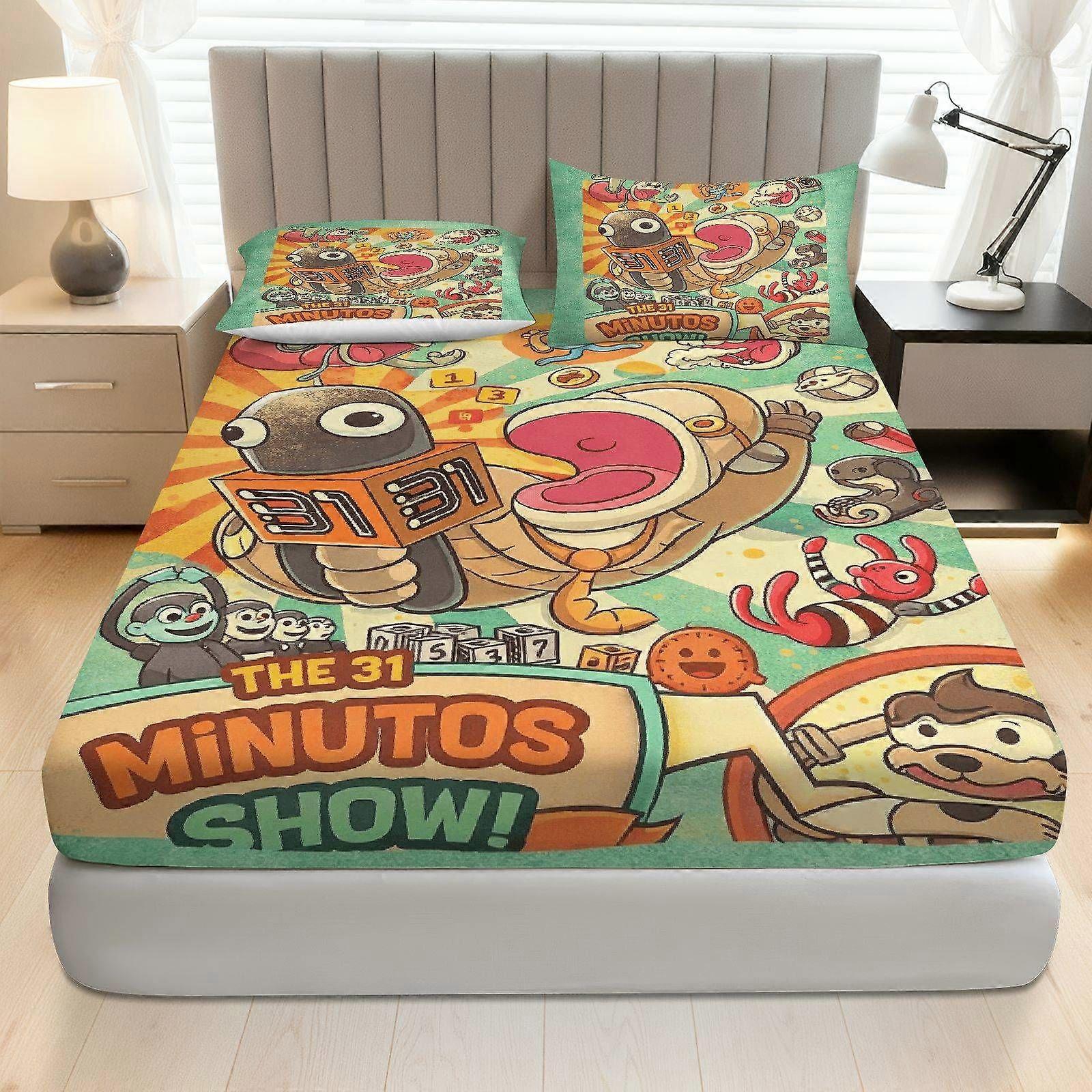 3pcs Colorful Fun Fitted Sheet Set  Coreless Party Theme
