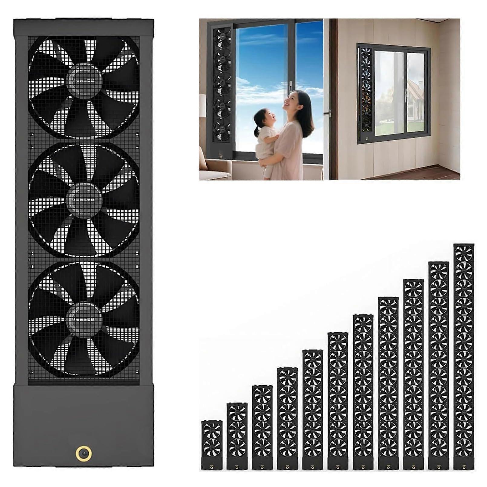 Retractable Window Exhaust Fan with Adjustable Speed, Tool Install, Fits 13.7815.75 Inch Windows