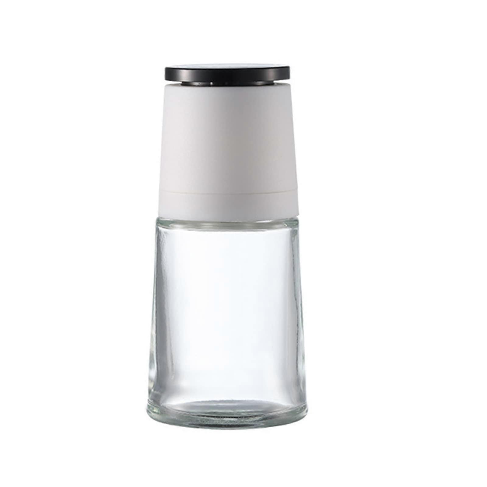 Pepper Grinder with Adjustable Coarse Grind, Dustproof Glass Salt Grinder Bottle for Kitchen